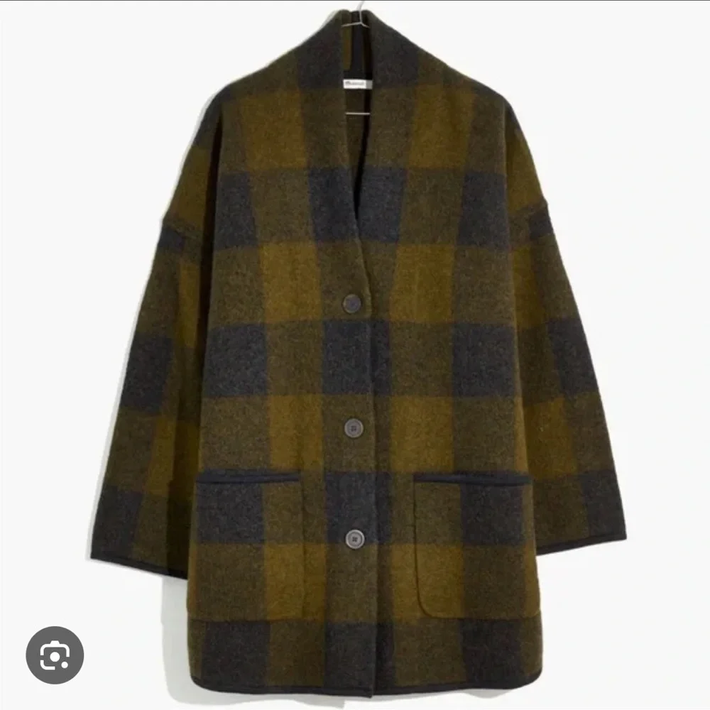 Madewell Buffalo Check Merino Sweater Jacket - Picture 4 of 10